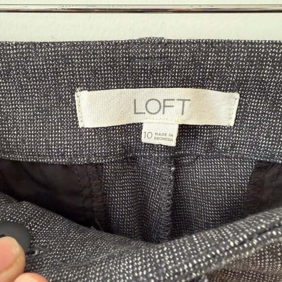 LOFT Women's Sutton Skinny gray pants size 10 - Picture 4 of 7